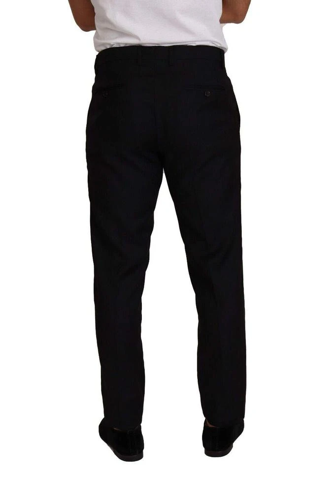 商品Dolce & Gabbana|Dolce & Gabbana Black Wool DG LOGO Trouser Dress Pants,价格¥2830,第2张图片详细描述