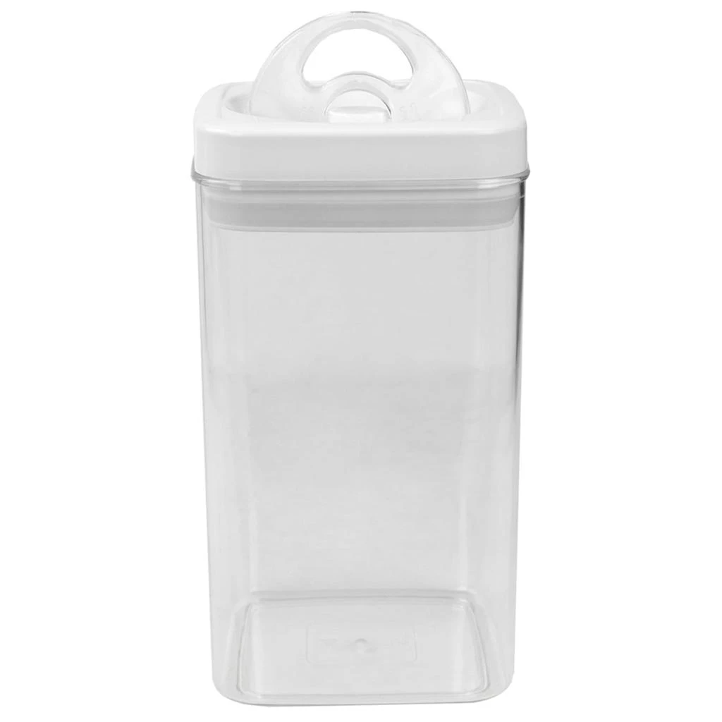 商品Home Basics|Home Basics 2.3 Liter Twist 'N Lock Air-Tight Square Plastic Canister, White,价格¥135,第5张图片详细描述