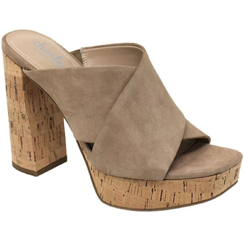 商品Charles David|Charles by Charles David Womens ILLY Suede Open Toe Block Heels,价格¥223,第1张图片