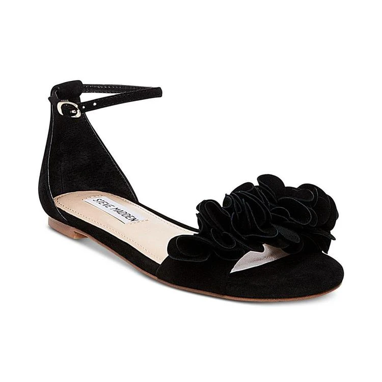 商品Steve Madden|皱褶花卉一字带凉鞋,价格¥231,第1张图片