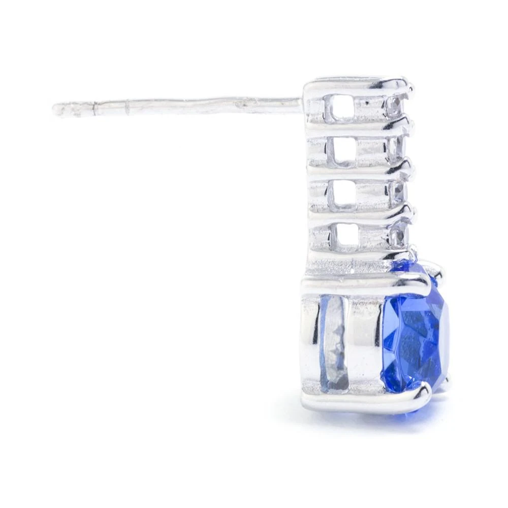 商品Giani Bernini|Fine Crystal with Cubic Zirconia Bar Drop Earring in Sterling Silver (Available in Clear, Blue, Light Blue and Red),价格¥198,第3张图片详细描述