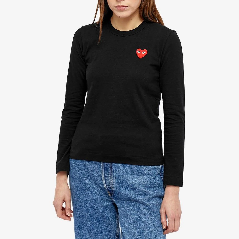 商品Comme des Garcons|Comme des Garcons Play Women's Long Sleeve Basic Logo T-Shirt,价格¥921,第2张图片详细描述