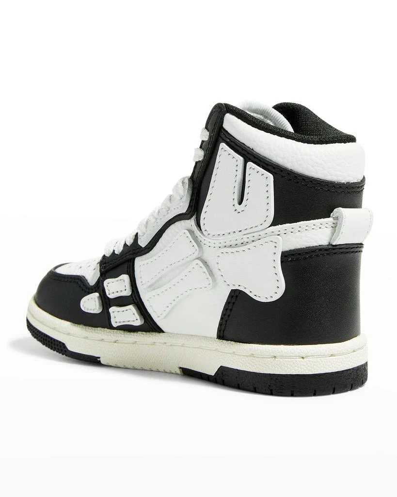 商品AMIRI|Kid's Skel Bicolor Leather High-Top Sneakers, Size Toddlers/Kids,价格¥2300,第4张图片详细描述