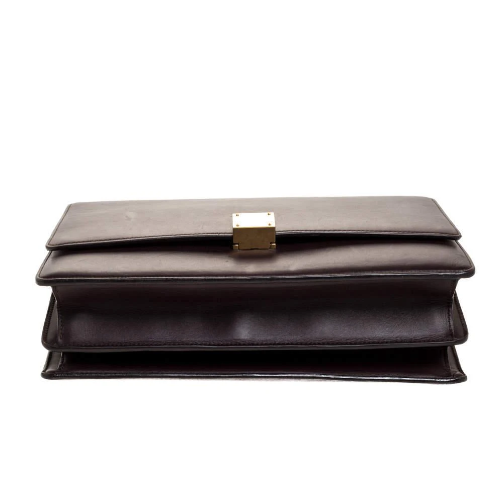Celine Dark Burgundy Leather Large Case Chain Flap Shoulder Bag 商品