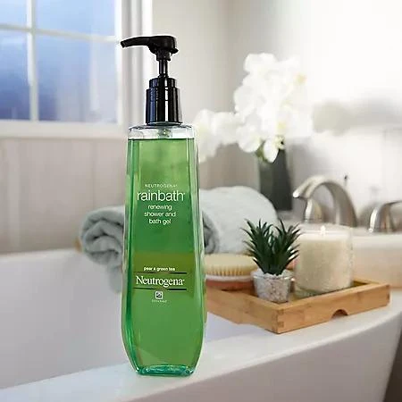 商品Neutrogena|Neutrogena Rainbath Renewing Shower and Bath Gel, Pear & Green Tea, 40 fl. oz.,价格¥163,第2张图片详细描述