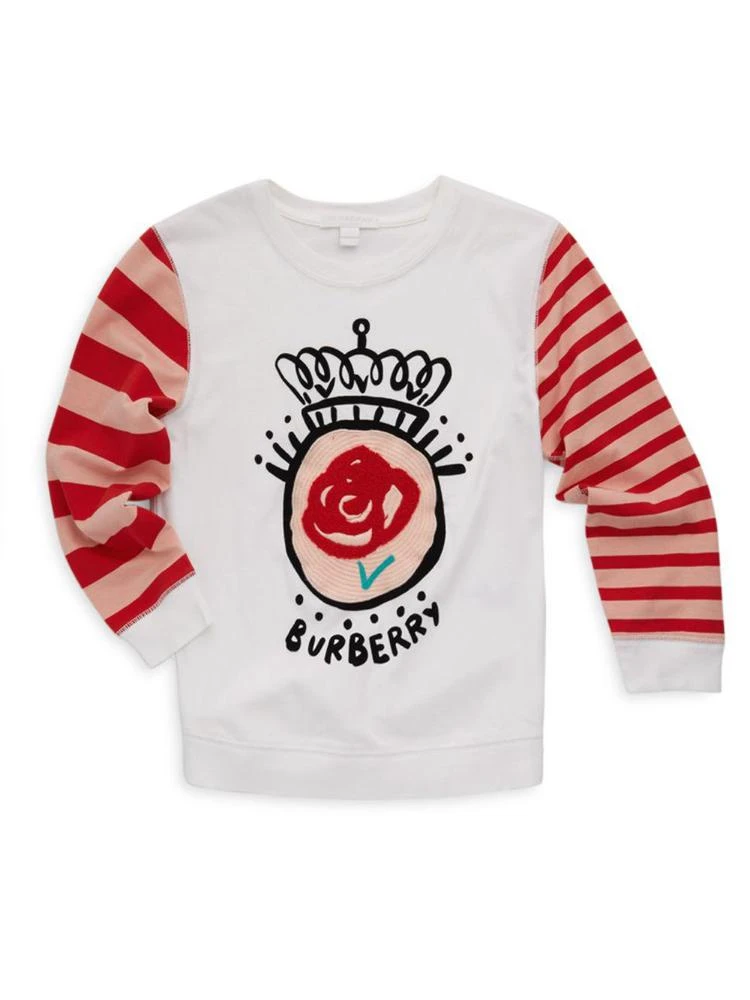 商品Burberry|Baby's & Toddler's Mini Rose Stripe Top,价格¥295,第1张图片