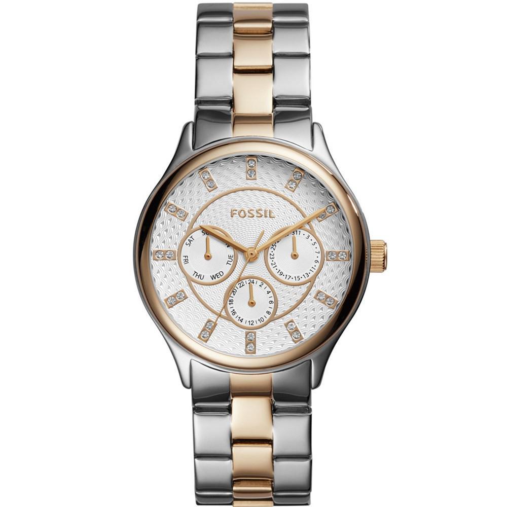 商品Fossil|Women's Modern Sophisticate Multifunction Two Tone Stainless Steel Watch 36mm,价格¥599,第1张图片