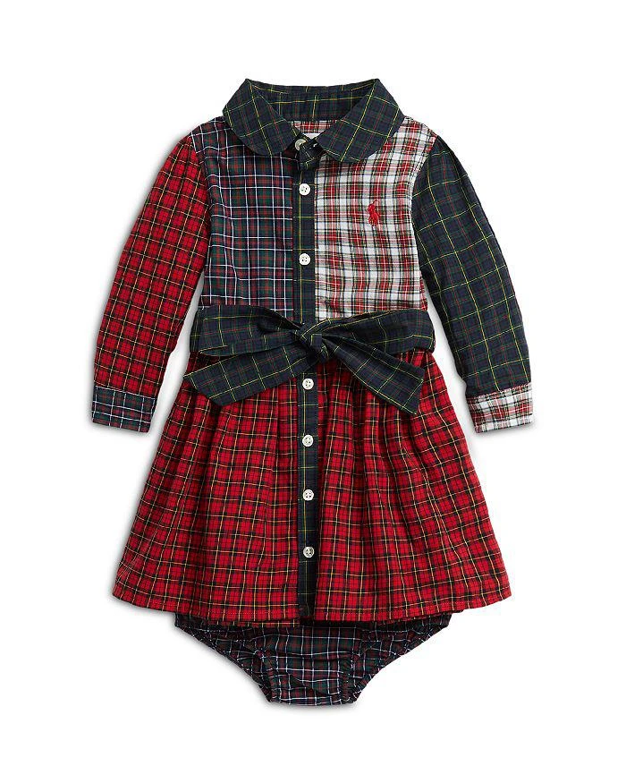 商品Ralph Lauren|Girls' Plaid Poplin Shirt Dress & Bloomers Set - Baby,价格¥264,第1张图片
