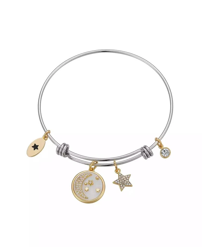 商品Unwritten|Moon and Crystal Star Charm Bangle,价格¥150,第1张图片