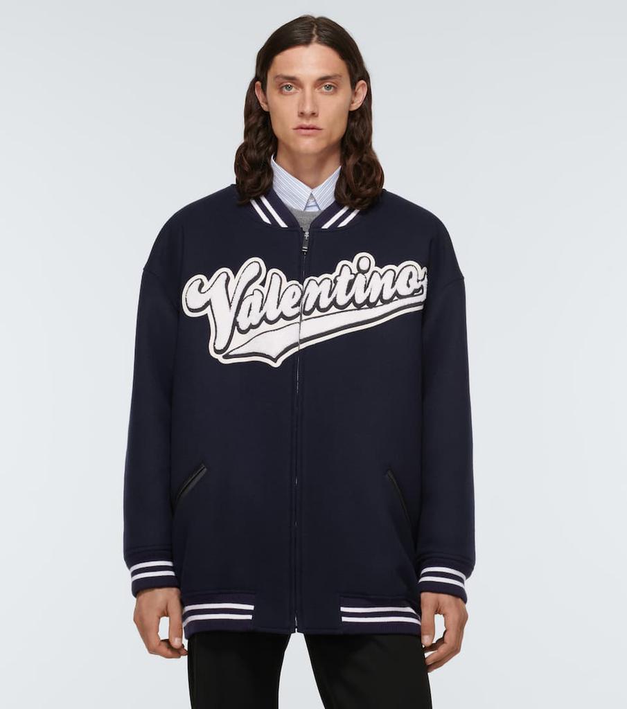 商品Valentino|大廓形初剪羊毛棒球夹克,价格¥19733,第5张图片详细描述