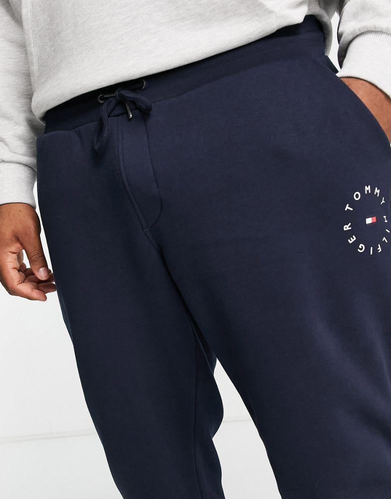 Tommy Hilfiger Big & Tall small circle logo joggers in navy商品第4张图片规格展示