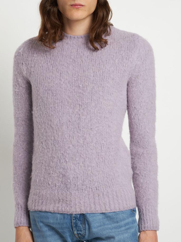 商品AMI|Brushed Wool & Alpaca Crewneck Sweater,价格¥3812,第4张图片详细描述