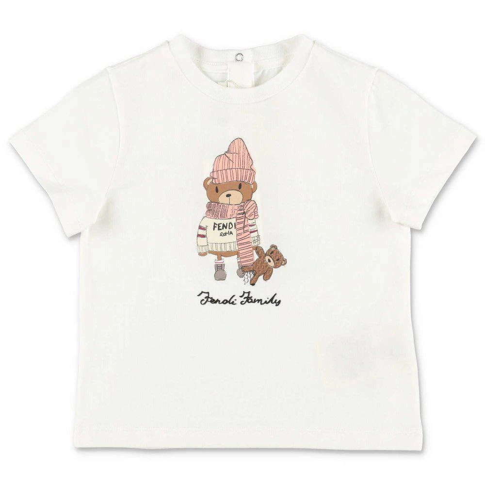 商品Fendi|Fendi Kids Teddy Bear Crewneck T-Shirt,价格¥903,第1张图片