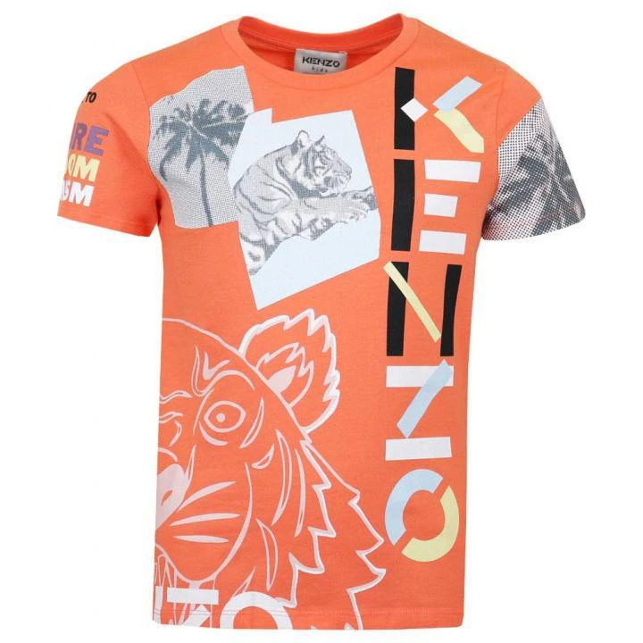 商品Kenzo|Coral Red Urban Print T Shirt,价格¥232,第1张图片