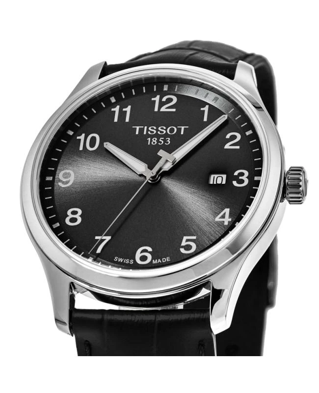 商品Tissot|Tissot Classic XL Black Dial Leather Strap Men's Watch T116.410.16.057.00,价格¥1824,第2张图片详细描述
