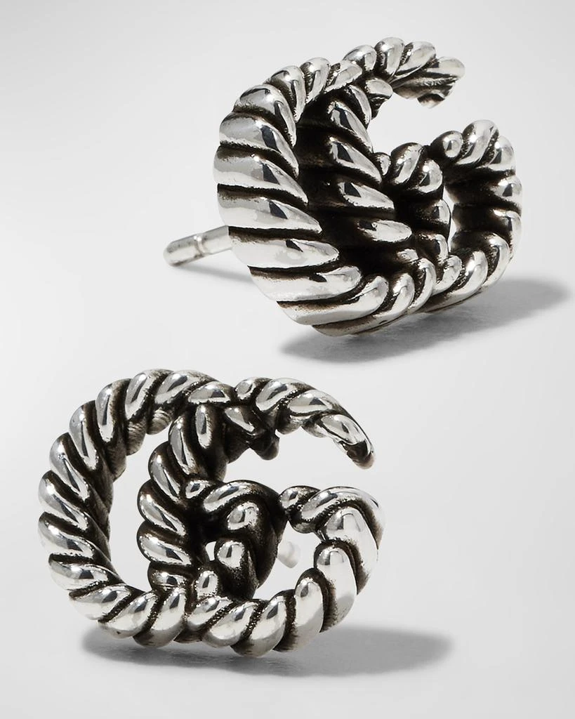 商品Gucci|GG Marmont Stud Earrings in Aged Silver,价格¥2465,第3张图片详细描述