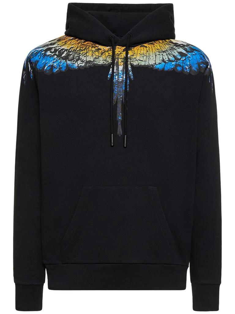 商品Marcelo Burlon|Icon Wings Print Cotton Hoodie,价格¥3285,第1张图片