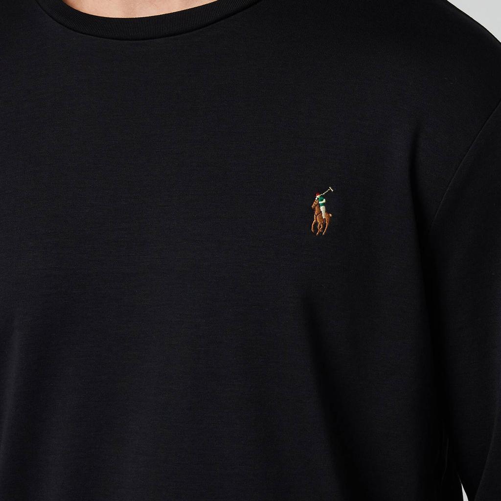 商品Ralph Lauren|Polo Ralph Lauren Men's Custom Slim Fit Long Sleeve T-Shirt - Polo Black,价格¥701,第6张图片详细描述