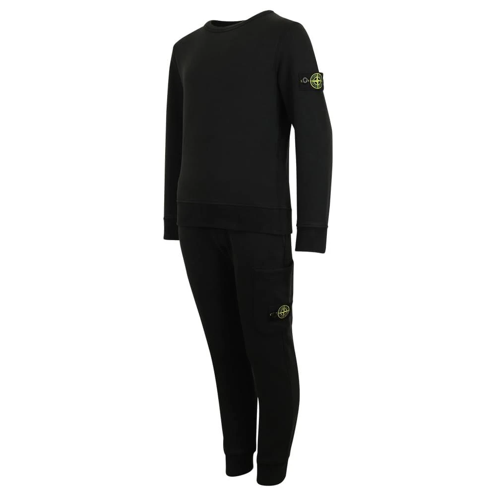 商品Stone Island Junior|Black Compass Patch Tracksuit,价格¥1992,第1张图片