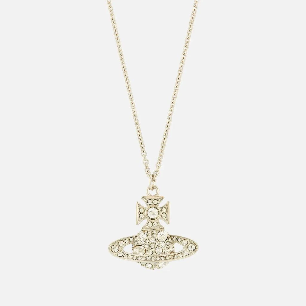 商品Vivienne Westwood|Vivienne Westwood Francette Bas Relief Platinum-Tone Cubic Zirconia Necklace,价格¥1063,第1张图片