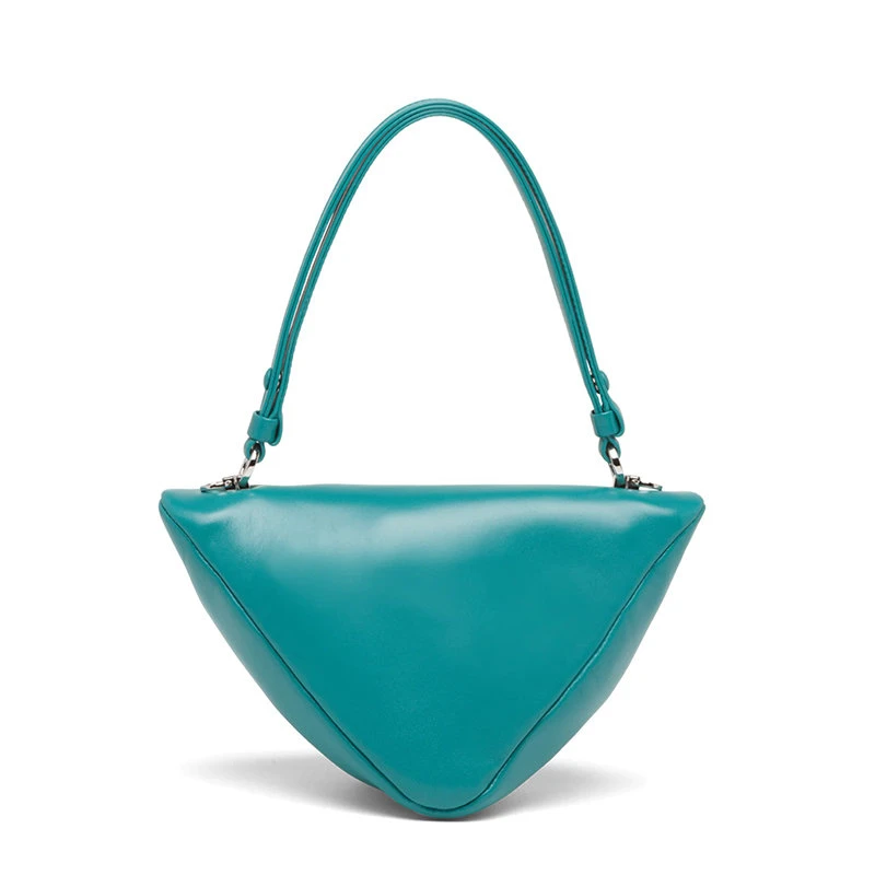 商品Prada|【预售3-7天】PRADA/普拉达 2021秋冬 蓝鸭色光滑纳帕皮革 绗缝经典三角形手提单肩包1BA315_2DX8_F0363_V_OOO,价格¥14703,第5张图片详细描述