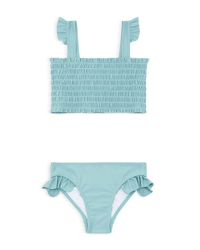 商品Minnow|Girls' Sea Smocked Two Piece Swimsuit - Baby, Little Kid, Big Kid,价格¥479,第1张图片