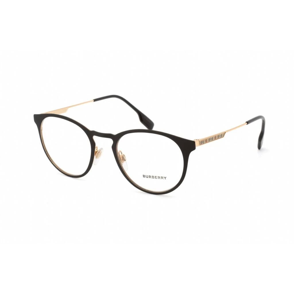 商品Burberry|Burberry Men's Eyeglasses - Clear Lens Black Metal Round Shape Frame | BE1360 1017,价格¥760,第1张图片