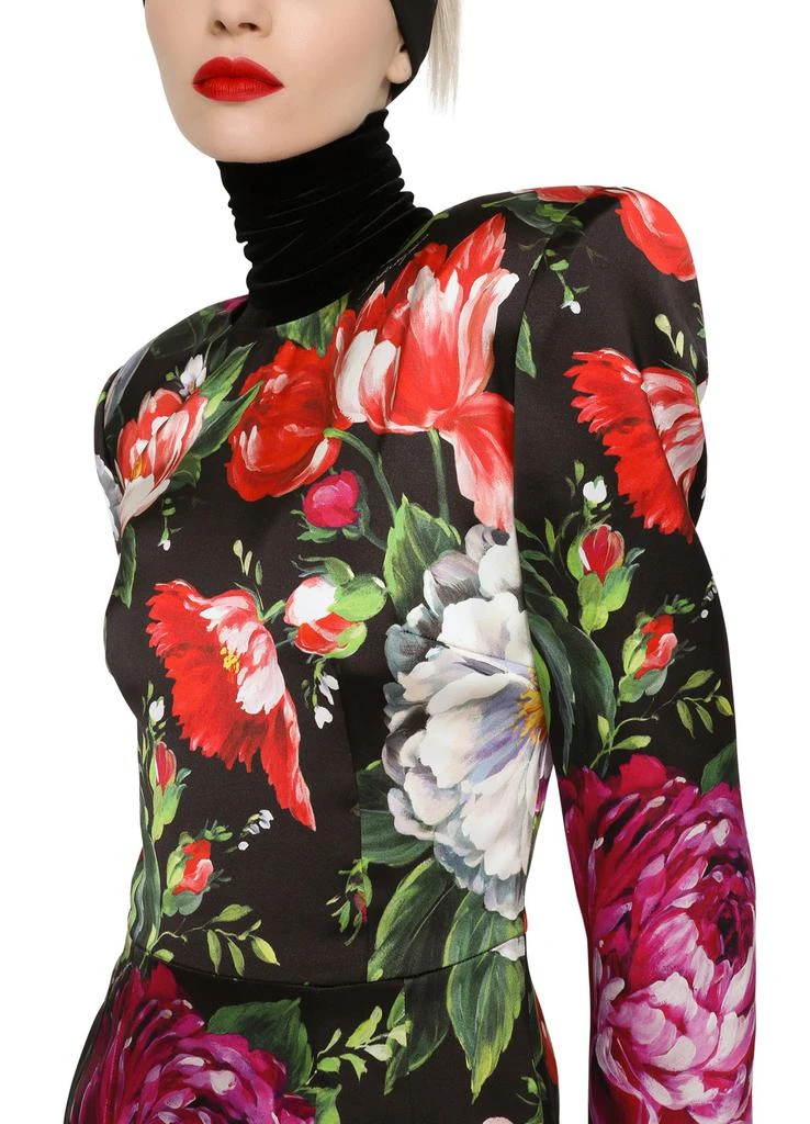 商品Dolce & Gabbana|花卉印花短款丝缎连衣裙,价格¥9823,第4张图片详细描述