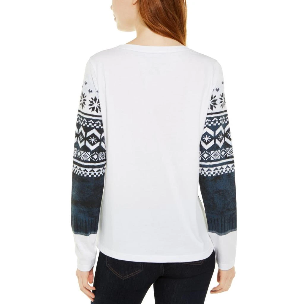 商品Tommy Hilfiger|Tommy Hilfiger Womens Fair Isle Long Sleeve T-Shirt,价格¥123,第2张图片详细描述