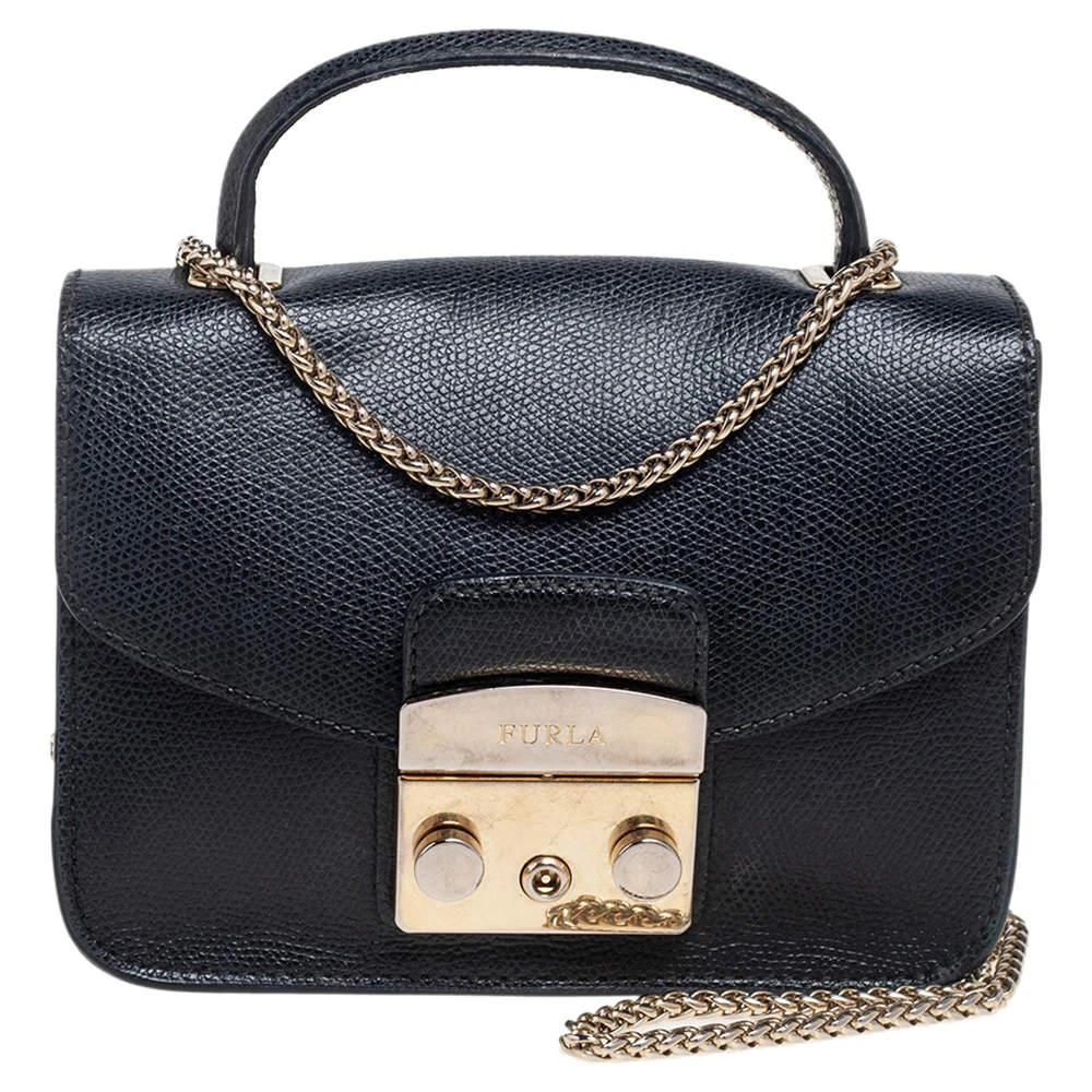 商品[二手商品] Furla|Furla Black Leather Mini Metropolis Top Handle Bag,价格¥943,第1张图片