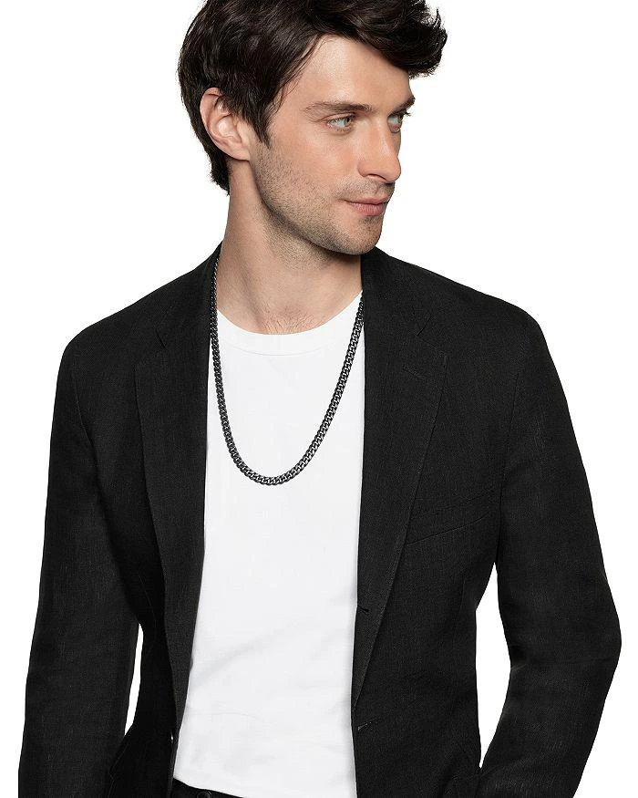 商品David Yurman|Men's Curb Chain Necklace in Black Titanium, 8mm,价格¥35320,第2张图片详细描述