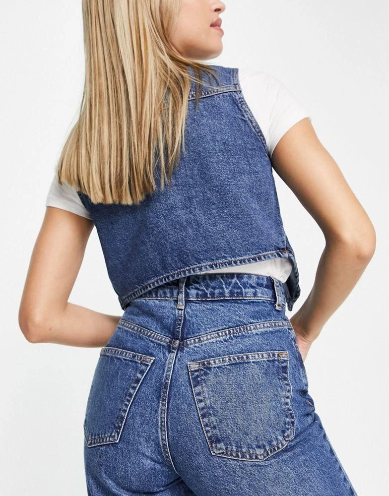 商品Topshop|Topshop one oversized Mom jean in mid blue,价格¥185,第3张图片详细描述