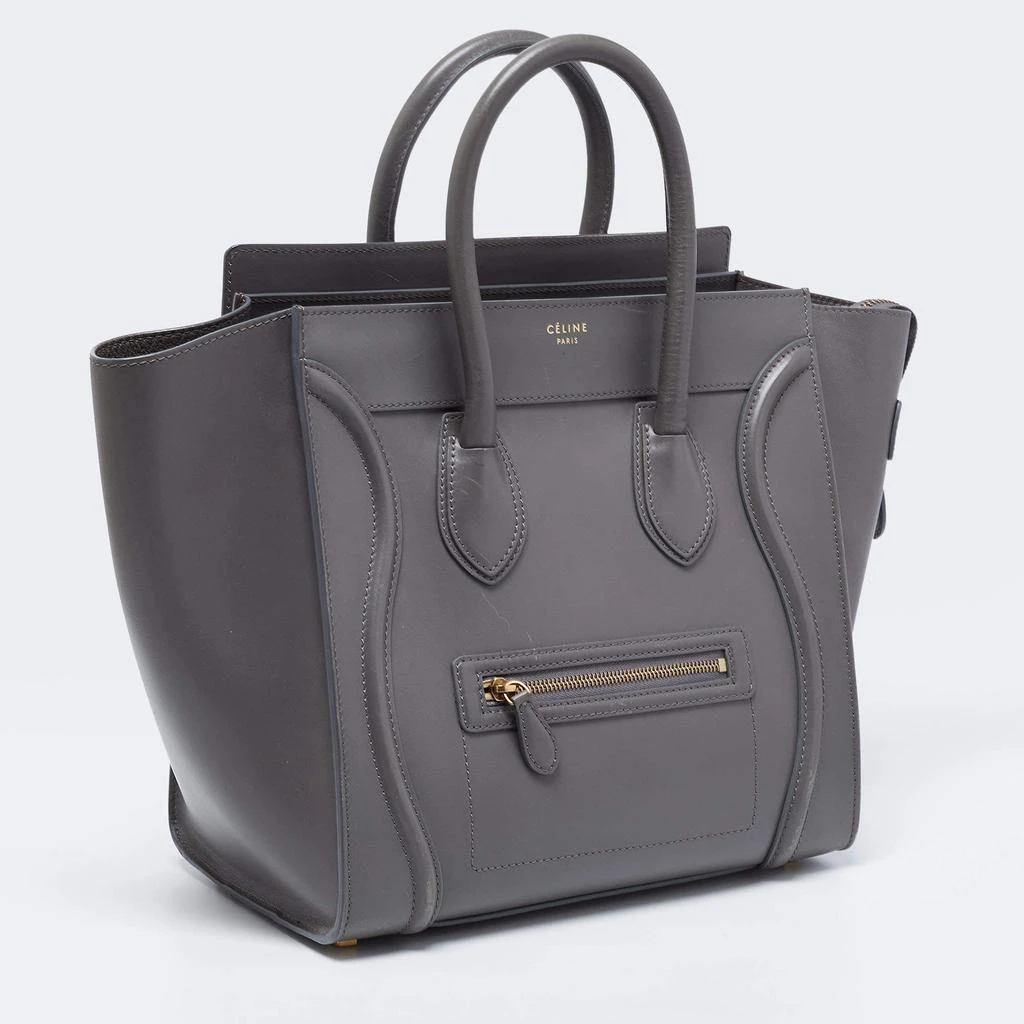 商品[二手商品] Celine|Celine Grey Leather Mini Luggage Tote,价格¥10962,第3张图片详细描述