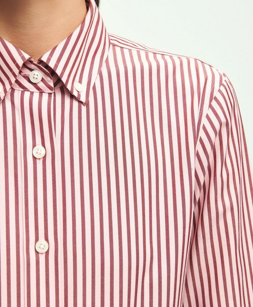 Classic Fit Stretch Supima® Cotton Non-Iron Striped Dress Shirt商品第4张图片规格展示