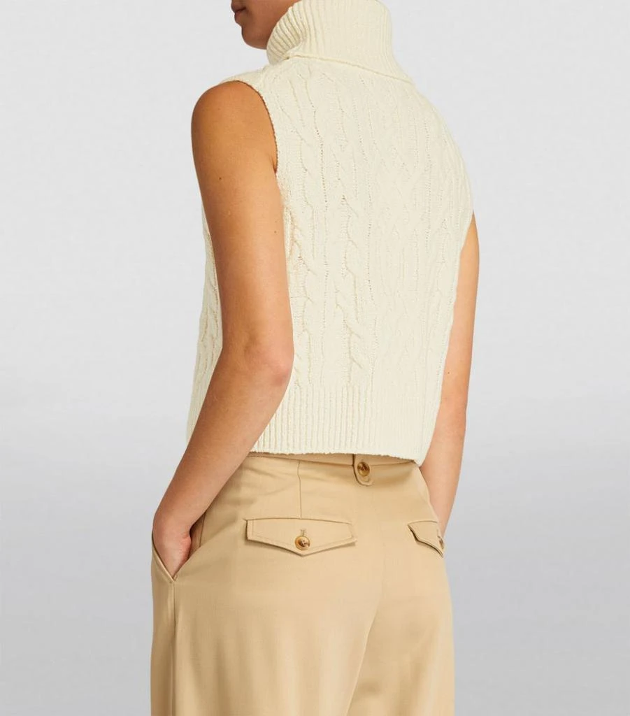 商品Vince|Cable-Knit Rollneck Sweater Vest,价格¥2607,第4张图片详细描述