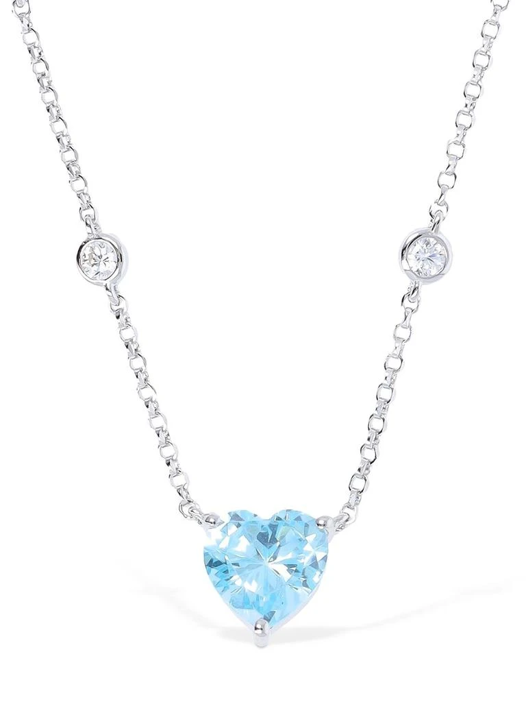 商品apm Monaco|Blue Crystal Heart Adjustable Necklace,价格¥1379,第1张图片