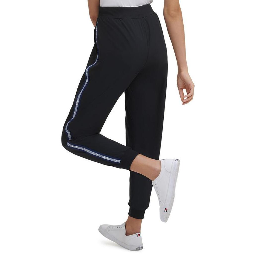 Tommy Hilfiger Sport Womens Logo Trim High Rise Jogger Pants商品第3张图片规格展示