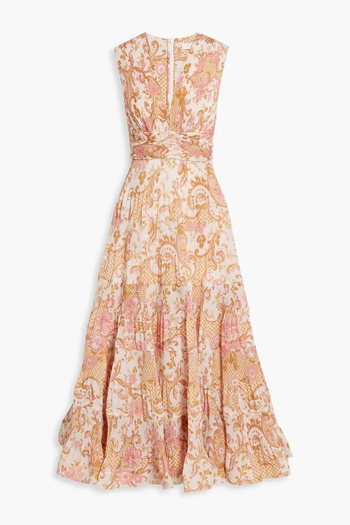 商品Zimmermann|Tiered paisley-print organza midi dress,价格¥6072,第1张图片