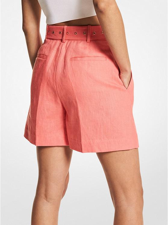 Linen Belted Shorts商品第2张图片规格展示