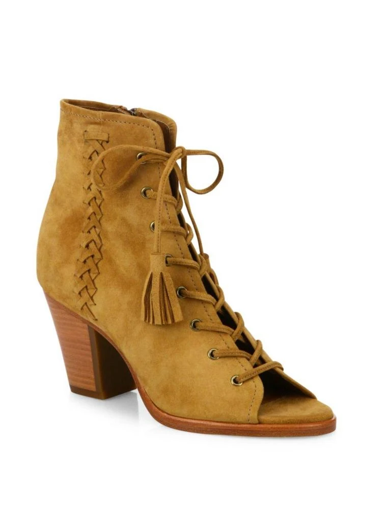 商品Frye|Dani Whipstitch Suede Lace-Up Booties,价格¥1073,第1张图片