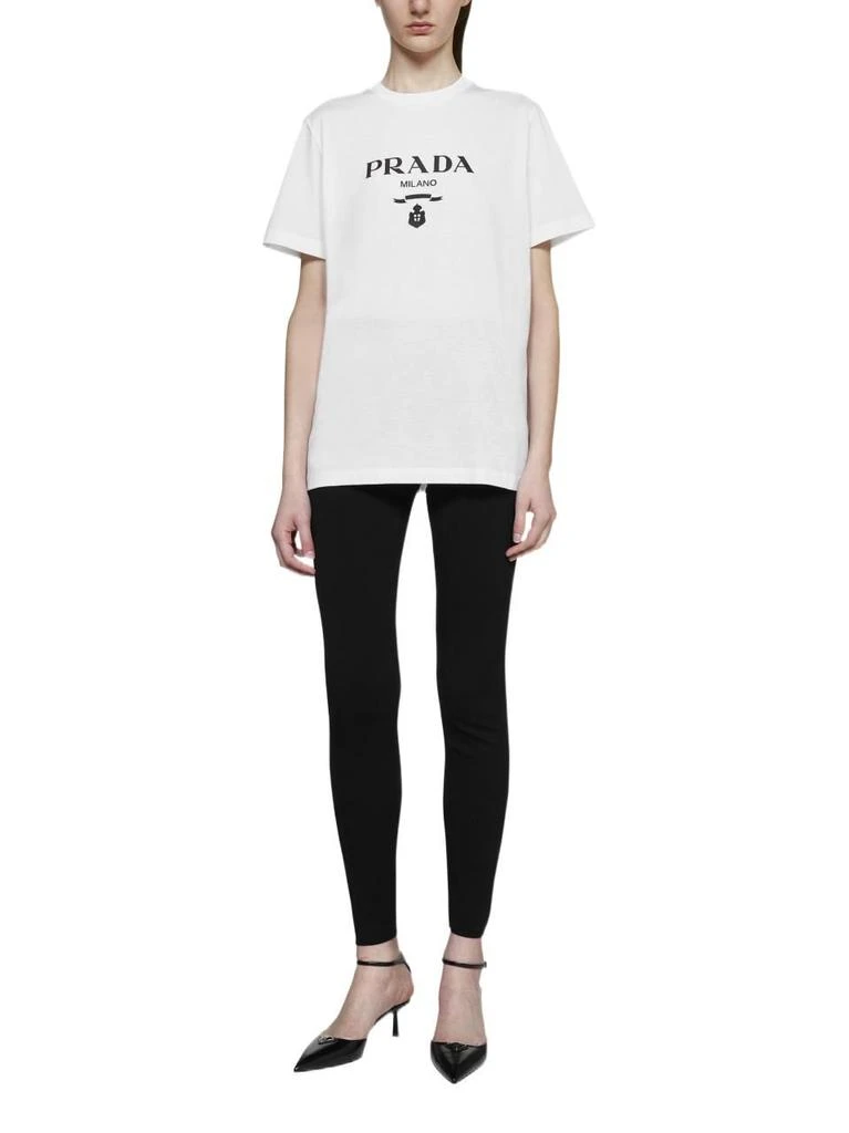 商品Prada|Prada Women&#39;s  White Cotton T Shirt,价格¥6237,第5张图片详细描述