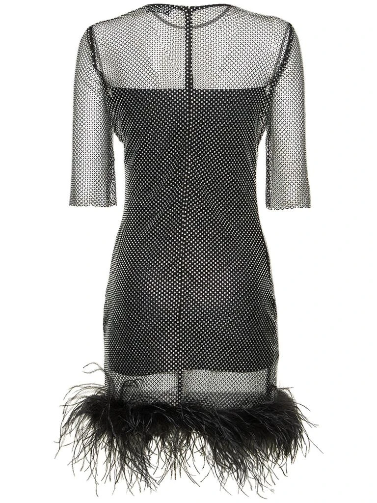 商品GIUSEPPE DI MORABITO|Embroidered Mesh Mini Dress W/ Feathers,价格¥4263,第4张图片详细描述