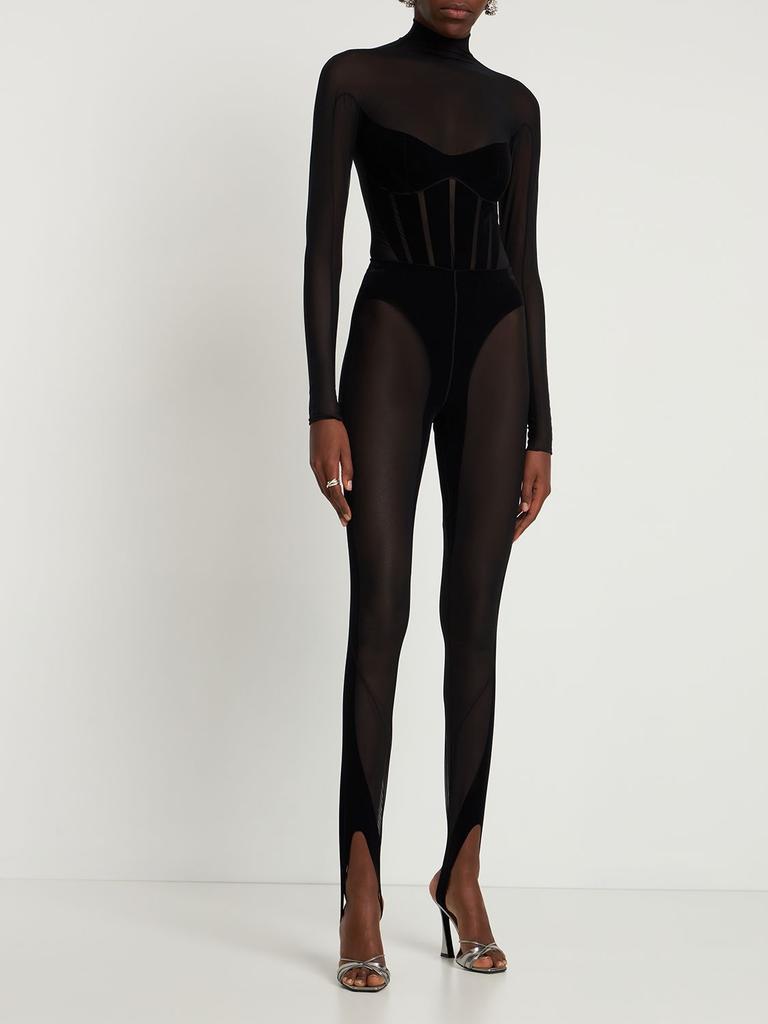 商品Wolford|Mugler X Wolford Flocked Shaping Body,价格¥6139,第1张图片