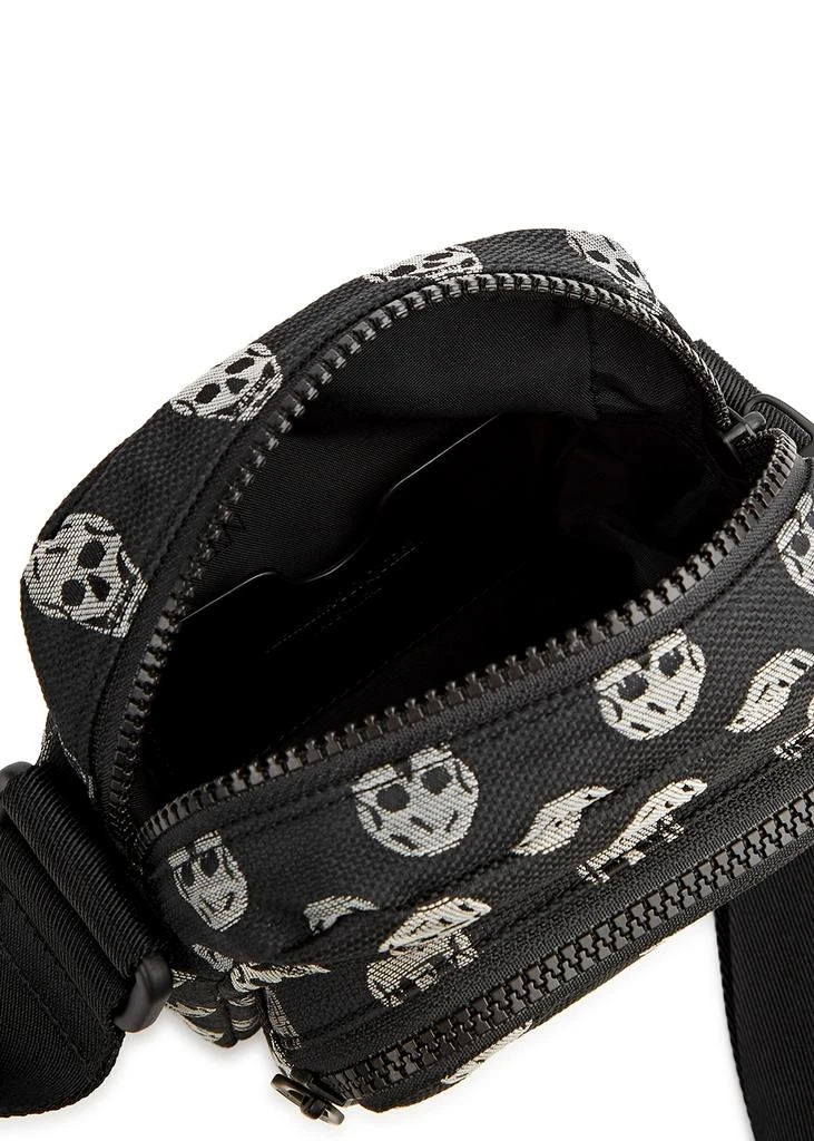 商品Alexander McQueen|Biker mini skull-jacquard canvas cross-body bag,价格¥1942,第4张图片详细描述