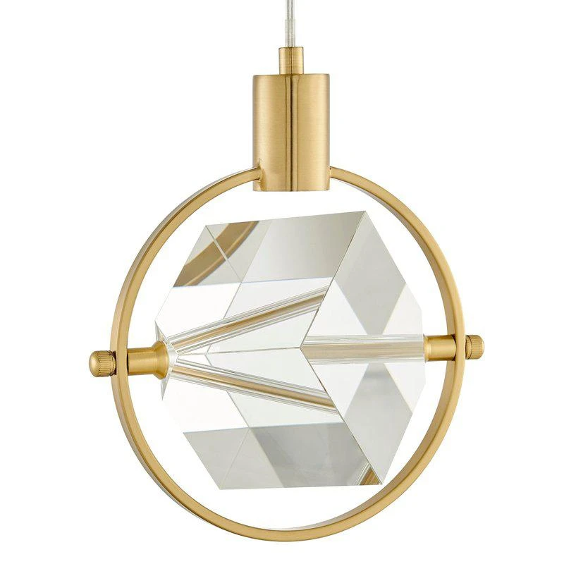 商品Finesse Decor|Hollywood Cube 1 Light Pendant Gold,价格¥2057,第2张图片详细描述