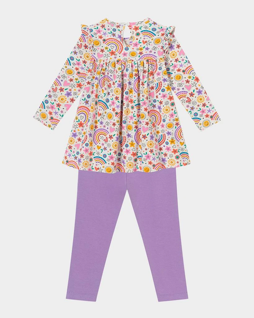 商品Andy & Evan|Rainbow-Print Babydoll Top W/ Legging Set, Size Nebworn-24M,价格¥453,第3张图片详细描述