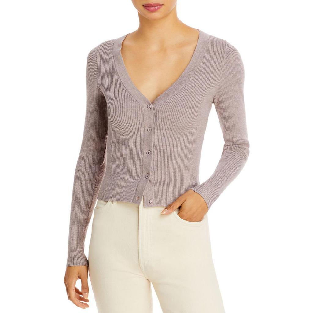 商品AQUA|Aqua Womens Button Front V-Neck Cardigan Sweater,价格¥150,第1张图片