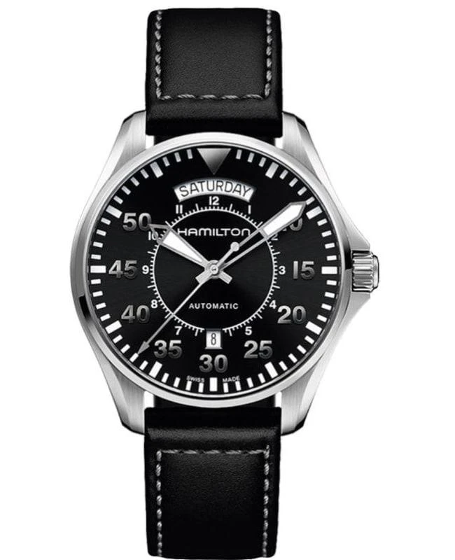 商品Hamilton|Hamilton Khaki Aviation Pilot Day Date Auto Men's Watch H64615735,价格¥5851,第1张图片