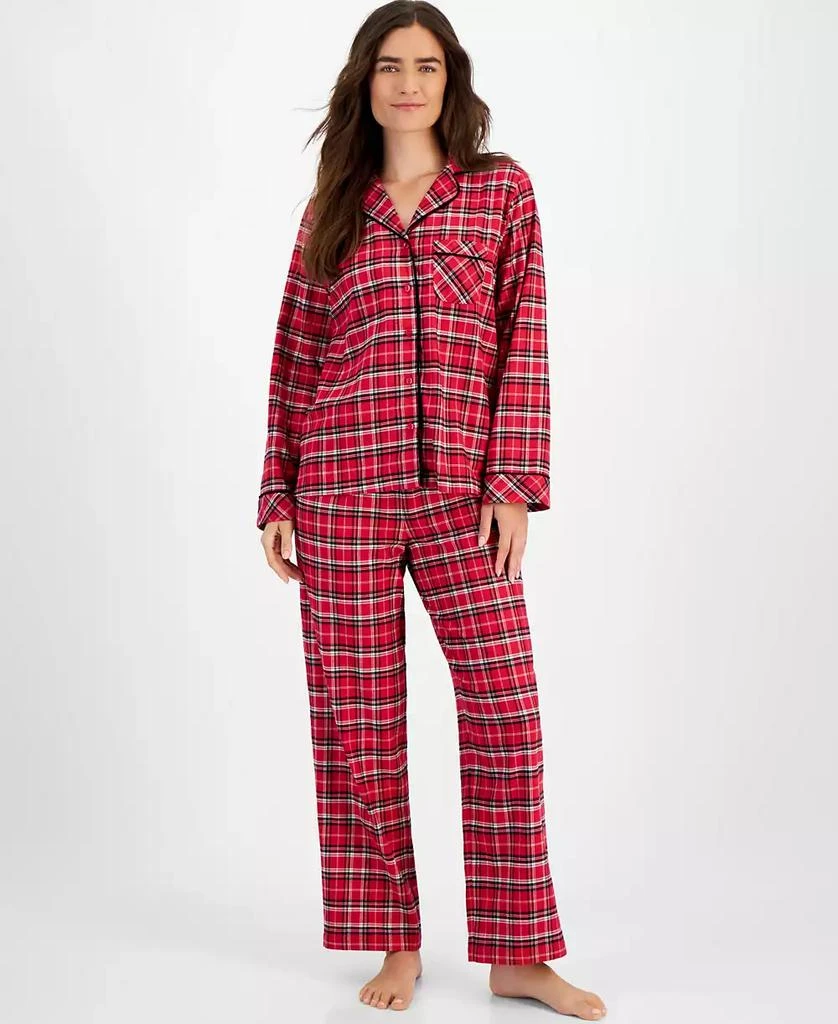 商品Charter Club|Women's 2-Pc. Cotton Flannel Packaged Pajamas Set, Created for Macy's,价格¥207,第1张图片