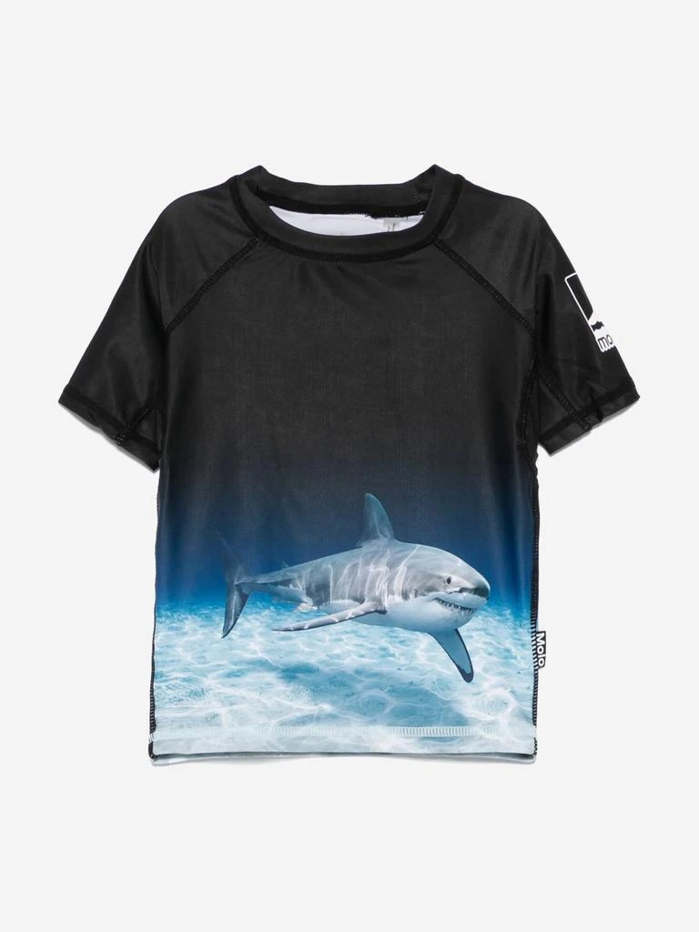 商品MOLO|Boys Neptune Faded Shark Rashguard in Black (UPF50+),价格¥374,第1张图片